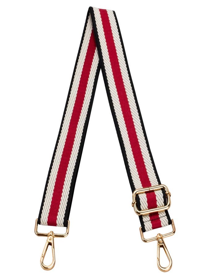 ZANQANO Crossbody Strap Purses Replacement Adjustable Handbag Straps (Red Black) - Image 1